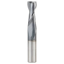 3/8" Dia x 1" CNC Solid Carbide Spiral Router Bit for Steel/Stainless Steel with AlTiN Coating 2-Flute, 3/8" Shank