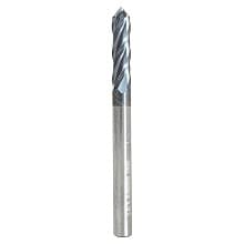 1/8" Dia x 1/16" High Performance CNC Solid Carbide 'V' Spiral Drills with AlTiN Coating 4-Flute, 1/8 Shank, 1-1/2" Long Up-Cut Router Bit, /End Mill