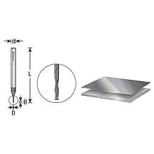 51719 0.010" AlTiN Coated CNC Steel Square Mini End Mill Bit, 4-Flute