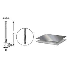 51720 0.015" AlTiN Coated CNC Steel Square Mini End Mill Bit, 4-Flute