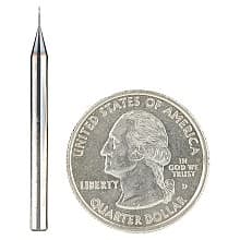 0.010" AlTiN Coated CNC Steel Ball End Mini Mill Bit, 2-Flute