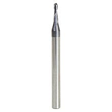 0.055" AlTiN Coated CNC Steel Ball End Mini Mill Bit, 2-Flute