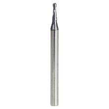 0.060" AlTiN Coated CNC Steel Ball End Mini Mill Bit, 2-Flute