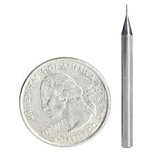 0.015" AlTiN Coated CNC Steel Ball End Mini Mill Bit, 4-Flute