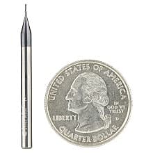 0.020" AlTiN Coated CNC Steel Ball End Mini Mill Bit, 4-Flute