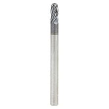 1/8" Dia x 1/4" High Performance Solid Carbide CNC Steel, Helix Spiral Ball Nose with AlTiN Coating 4-Flute, 1/8 "Shank, 1-1/2" Long Up-Cut Router Bit, /End Mill