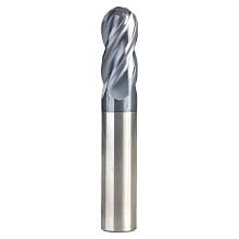 1/2" Dia x 1" High Performance Solid Carbide CNC Steel, Helix Spiral Ball Nose with AlTiN Coating 4-Flute, 1/2" Shank x 3" Long Up-Cut Router Bit, /End Mill