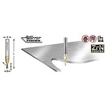 1/8" x 2" x 1/4" Up-Cut 'O' Aluminum Cutting CNC Spiral Router Bit, 2-Flute, 1/4" shank