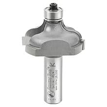 1-5/8" Dia x 3/4" Carbide Tipped Ogee Bit, Fillet 1/4" Radius, 1/2" Shank