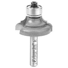 1-1/8" Dia x 1/2" Carbide Tipped Classical Cove/Bead Bit, 5/32" x 5/32" Radius, 1/4" Shank