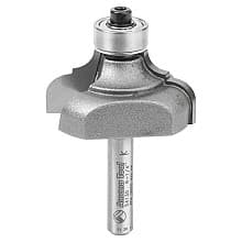 1-3/8" Dia x 11/16" Carbide Tipped Classical Cove/Bead Bit, 1/4" x 3/16" Radius, 1/4" Shank