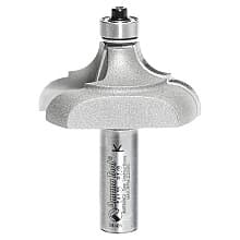 2" Dia x 1" Carbide Tipped Classical Cove/Bead Bit, 3/8" x 3/8" Radius, 1/2" Shank