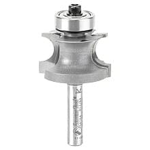 1-1/8" Dia x 11/16" Carbide Tipped Corner Round Bit, 3/16" Radius, 1/4" Shank