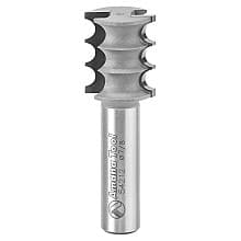 7/8" Dia x 1" Carbide Tipped Triple Bead Molding 1/8" Radius, 1/2" Shank