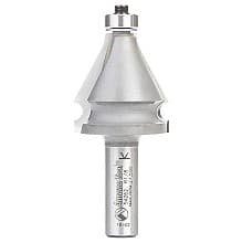 1-3/8" Dia x 1-1/2" Carbide Tipped Handrail Chamfer Bit, 1/8" x 19/32" Radius, 1/2" Shank