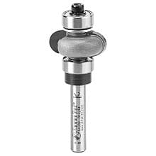 7/8" Dia x 3/8" Carbide Tipped Edge Fluting Bit, Assembly 3/16" Radius, 1/4" Shank