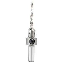 25/64" x 3" Carbide Tipped Countersink Bit with Slow Spiral Stepped Drill, 5/16" Shank
