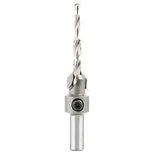 7/16" x 3-1/8" Carbide Tipped Countersink Bit with Slow Spiral Stepped Drill, 5/16" Shank