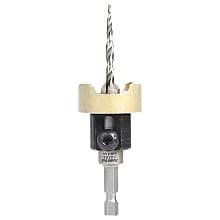 3/8" x 5/32" Carbide Tipped Countersink Bit with Tapered Drill/Adjustable Depth Stop, #8 Screw