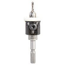3/8" Dia x 7/64" Drill Dia 82° Carbide Tipped Countersink with Adjustable Low Friction Depth Stop for Festool CENTROTEC System