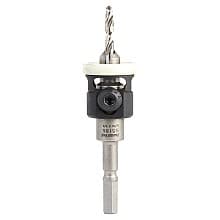 3/8" Dia x 5/32" Drill Dia 82° Carbide Tipped Countersink with Adjustable Low Friction Depth Stop for Festool CENTROTEC System