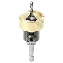 3/8" x 9/64" Carbide Tipped Countersink Bit with Adjustable Depth Stop/No-Thrust Ball Bearing, #6 Screw