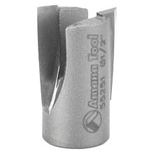 1/2" Dia x 0.605" Carbide Tipped Mortising Bit, Screw Down Shear Cutter, 1/4" - 28 Thread