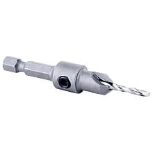 55273 3/8" Carbide Tipped Replacement Countersink Bit with Slow Spiral M2 Drill, #6 Screw