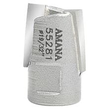 19/32" Dia x 9/16" Carbide Tipped Mortising Bit, Screw Down Shear Cutter, 1/4" - 28 Thread