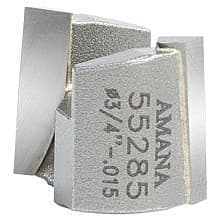 3/4" - 0.015 Dia x 9/16" Carbide Tipped Mortising Bit, Screw Down Shear Cutter, 1/4" - 28 Thread