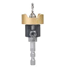 3/8" x 2-5/8" Carbide Tipped Countersink Bit with Adjustable Depth Stop/No-Thrust Ball Bearing, #6 Screw