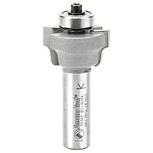 1-9/64" Dia x 43/64" Carbide Tipped Ogee Bit, Window Sash/Rail 1/8" Radius, 1/2" Shank with Bottom Ball Bearing