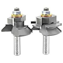 1-11/64" Dia x 1-1/8" Carbide Tipped Adjustable V Panel Router Bit, 1/2" Shank