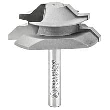 1-5/8" Dia x 5/8" Carbide Tipped Lock Miter Bit, 45°, 1/4" Shank for 3/8" - 1/2" Material