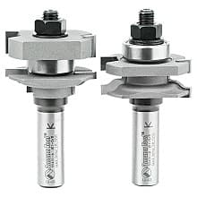1-5/8" Dia x 11/16" Carbide Tipped Ogee Stile and Rail, 1/2" Shank Set (2-Piece)
