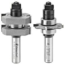 1-5/8" Dia x 5/8" to 1-1/8" Carbide Tipped Adjustable Mission Style Straight Instile and Rail System, 1/2" Shank Set