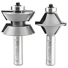 1-19/32" Dia x 1" Carbide Tipped Edge Banding 60°, 1/2" Shank Set (2-Piece)