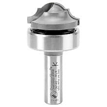 1-3/8" Dia x 9/16" Carbide Tipped Classical Plunge Core Box Bit with Upper BB 1/4" Radius, 1/2" Shank