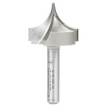 1" Dia x 3/4" Carbide Tipped Point Cutting Roundover 1/2" Radius Router Bit, 1/4" Shank