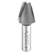 29/32" Dia x 15/16" Carbide Tipped Topmount European Type Solid Surface, 1/2" Shank