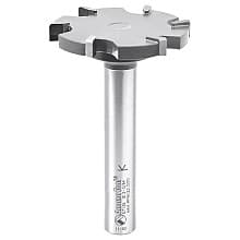 2-1/16" Dia x 1/4" Carbide Tipped Countertop Trim 6 Wing Solid Surface, 1/2" Shank