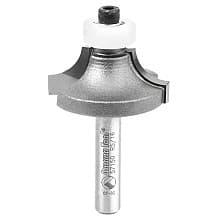 1-1/8" x 5/16" Radius Corner Rounding Bit with Ball Bearing Guide Solid Surface, 2-Flute, 1/4" Shank