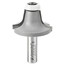 1-7/8" Dia x 1" Carbide Tipped Round Over with Ultra-Glide Radius Bearing Guide Solid Surface, 10°, 3/8 Radius, 1/2" Shank