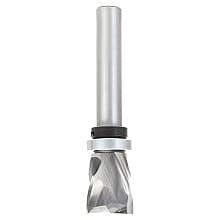 7/8" x 1-9/64" Solid Carbide (Brazed To Steel Shank) Spiral Pattern/Plunge Compression Bit, 1/2" Shank with Upper Ball Bearing