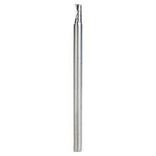 4mm Dia x 8mm Metric Solid Carbide CNC Spiral 'O' Single Flute, Aluminum Cutting, 4mm Shank, 66mm Long Up-Cut Router Bit
