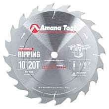 10" Dia x 20T Carbide Tipped Ripping Standard