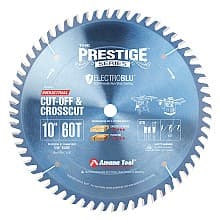 10" x 60 Teeth Electro-Blu Non-Stick Coated Cross-Cut/Cut-Off Saw Blade