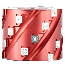 5" Dia x 4" x 1-1/4" Bore Insert Carbide luminum Roughing Spiral Planer, 24 Teeth