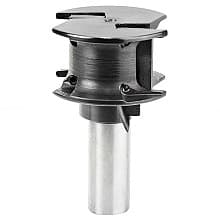 80mm x 125mm CNC Insert Concave Router Bit, 2-Flute, 25mm Shank