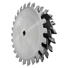 10" x 24 Teeth Dado Saw Blade Set with Five 2-Wing Chippers, 1" Bore